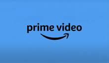 a blue background with the words prime video written on it
