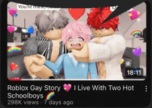 a video that says i live with two hot schoolboys