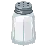 an empty salt shaker with a metal lid