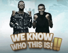 a poster for we know who this is