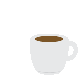 a cup of coffee on a white background .