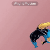 a cartoon of a man in a superhero costume with the words alight motion below him