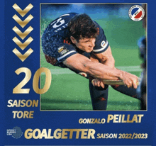 a poster for gonzalo peillat season 2022/2023