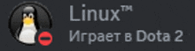 a logo for linux with a penguin and a red dot