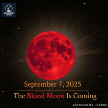 the blood moon is coming on september 7th of 2025