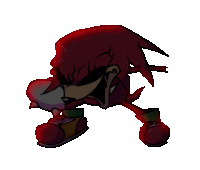 a cartoon drawing of knuckles the echidna screaming with his mouth open