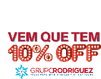 a sign that says vem que tem 10 % off gruporodriguez