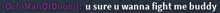 a blurry image of a purple and white text that says ' i 'm nothing ' on it