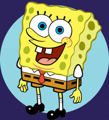 a cartoon of spongebob wearing a tie