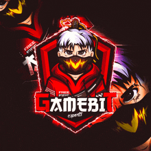 a logo for gameri esports shows a person wearing a mask