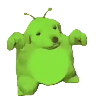 a green stuffed animal that looks like a frog