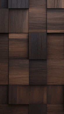 a wooden wall with a pattern of squares