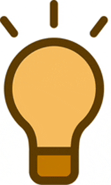 a cartoon illustration of a light bulb with rays coming out of it on a white background .