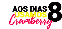 a logo that says aos dias usamos cranberry with the number 8