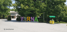 a sign that says varna in a park