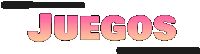 the word juegos is written in pink and orange on a white background