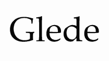 a black and white logo for glade is displayed on a white background