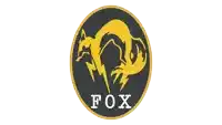 a logo for fox with a fox and lightning bolt in a circle