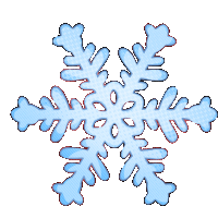 a blue snowflake on a white background has a red outline around the edges