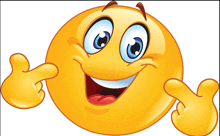 a cartoon smiley face is giving a thumbs up sign