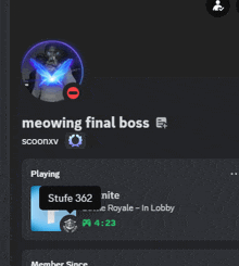 a screenshot of a meowing final boss game