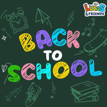 a chalkboard with the words back to school on it