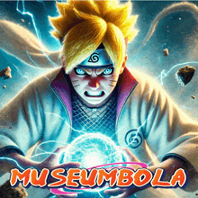 a poster of a cartoon character with the words museumbola on the bottom