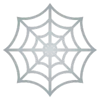 a spider web with a white background and a circle in the middle