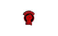 a logo for enigma famg with a red fist