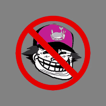 a troll wearing a purple hat that says ice cream chicken