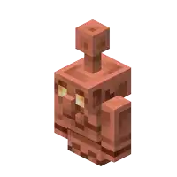 a pixel art of a minecraft character with a cube on its head