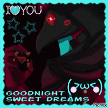 a picture of a crow with the words goodnight sweet dreams on it