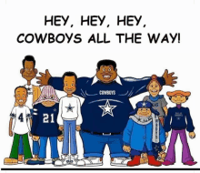 a group of cowboys standing next to each other in a cartoon