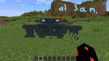 a screenshot of a video game with the words minecraft al 3 a.m. written in blue