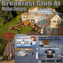 a poster for breakfast club at martha vineyards