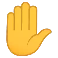 a yellow hand with four fingers is shown