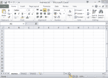 a microsoft excel spreadsheet opened to a blank page