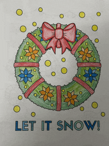 a coloring page that says let it snow