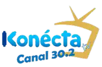 a logo for konecta canal 30.2 with a tv on it