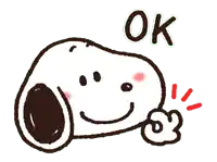 a cartoon of snoopy giving a thumbs up sign