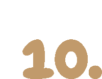 a white background with a brown number 10 on it