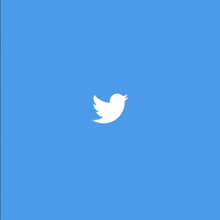 a blue background with a white twitter bird on it