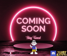 a sign that says coming soon stay tuned
