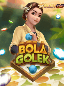 a game called bola golek is being played