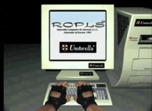 a person is typing on a keyboard in front of a computer screen that says ropls