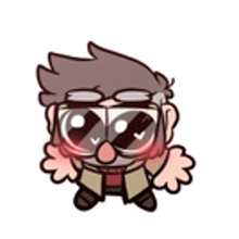 a cartoon drawing of a man wearing glasses and a jacket .