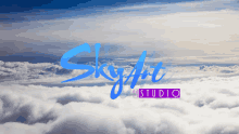 a blue sky with clouds and the word skyfit studio in the corner