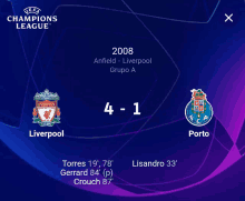 a uefa champions league advertisement for 2008