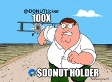 a cartoon of peter griffin with the words donut holder on it