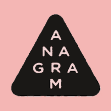 a black triangle with the letters a na gra mm on it